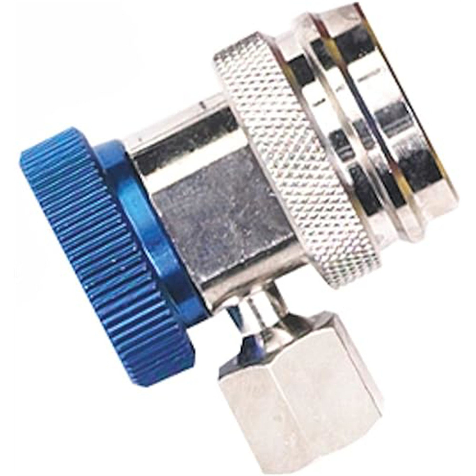 Robinair Low-Side Manual Coupler — Chrome-Plated Brass, Blue Actuator, Quick-Connect Design, Model# ROB18190A
